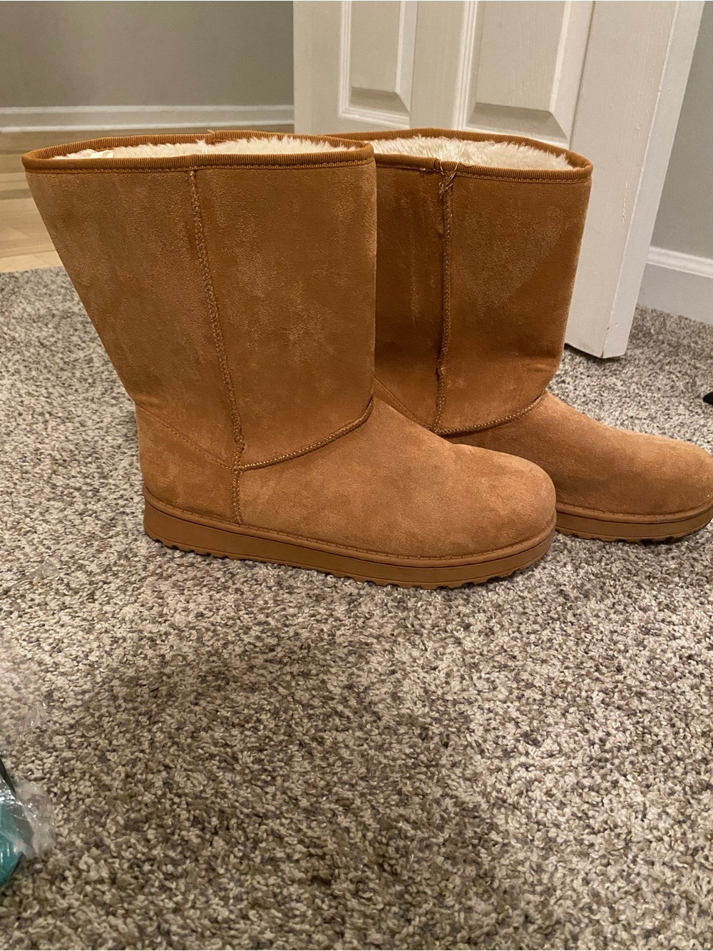 Arizona Jean Company Classic Shearling-Lined Winter Boots - Chestnut Size 10